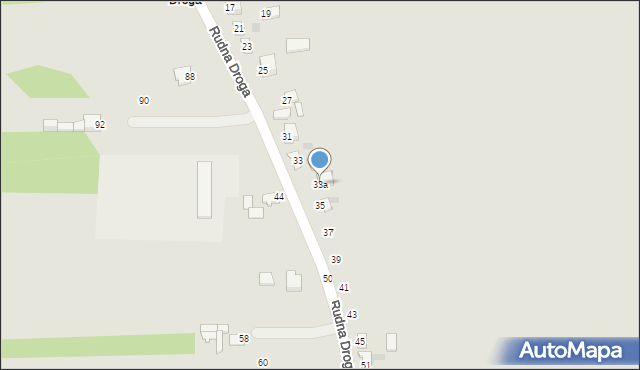 Mogielnica, Rudna Droga, 33a, mapa Mogielnica