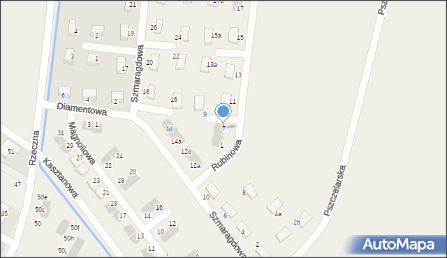 Nadolice Wielkie, Rubinowa, 7, mapa Nadolice Wielkie