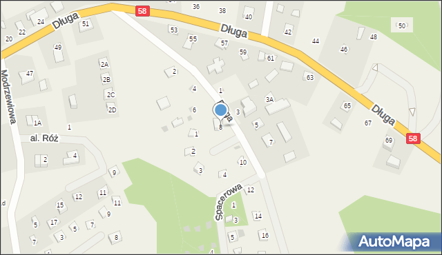 Narty, Rumiankowa, 8, mapa Narty