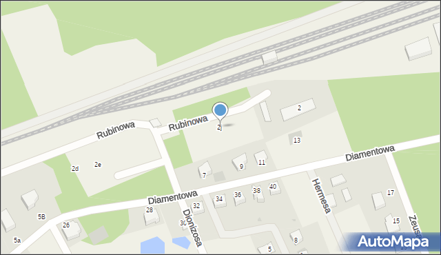 Naterki, Rubinowa, 2j, mapa Naterki