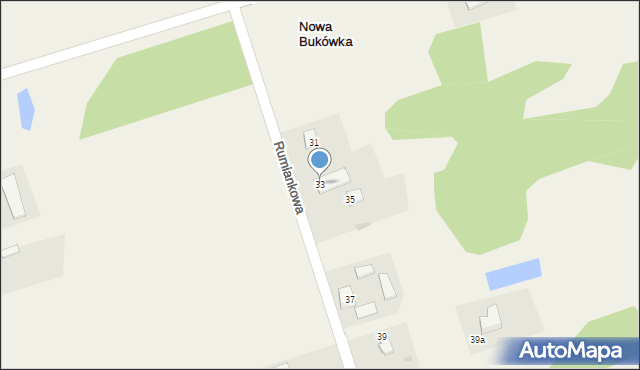 Nowa Bukówka, Rumiankowa, 33, mapa Nowa Bukówka