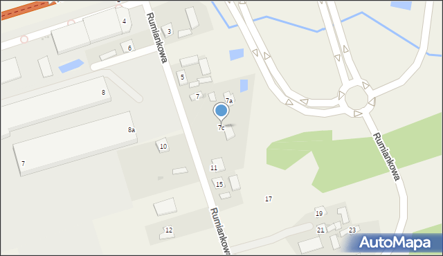 Nowa Bukówka, Rumiankowa, 7c, mapa Nowa Bukówka