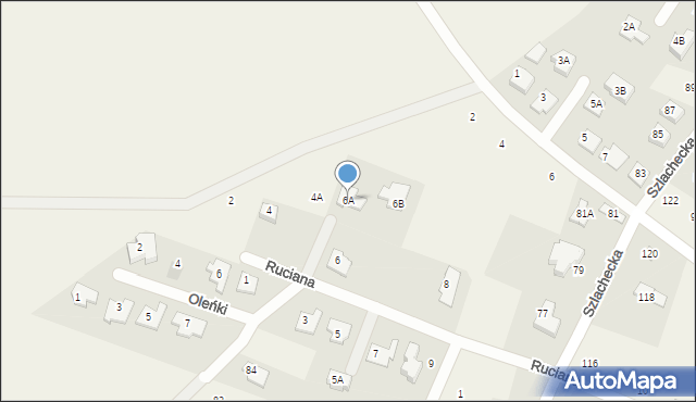 Nowe Gulczewo, Ruciana, 6A, mapa Nowe Gulczewo