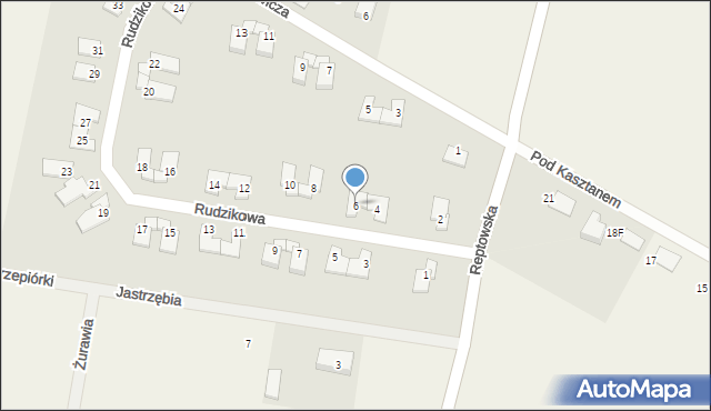 Nowy Dwór, Rudzikowa, 6, mapa Nowy Dwór
