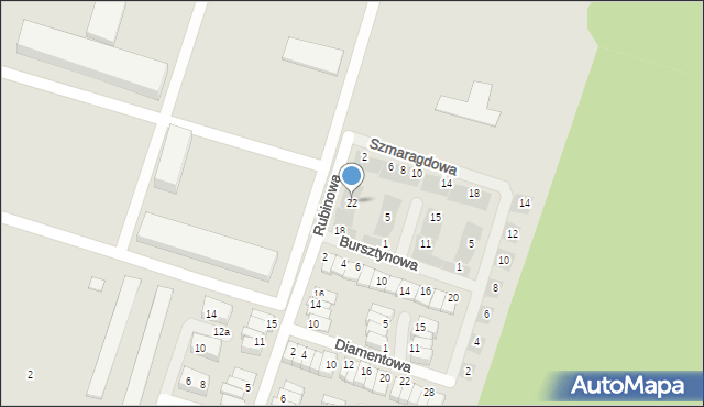 Nowy Dwór Mazowiecki, Rubinowa, 22, mapa Nowy Dwór Mazowiecki
