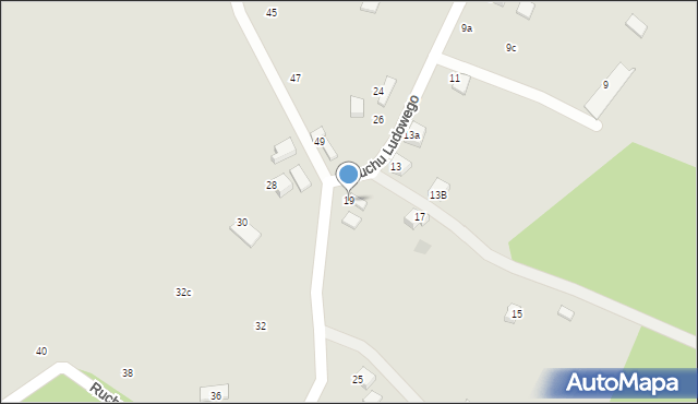 Nowy Sącz, Ruchu Ludowego, 19, mapa Nowego Sącza