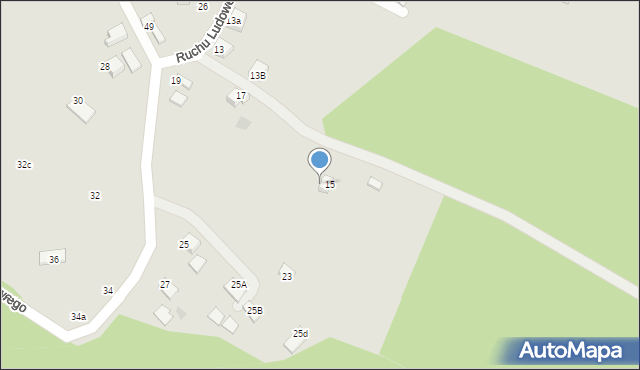 Nowy Sącz, Ruchu Ludowego, 21a, mapa Nowego Sącza