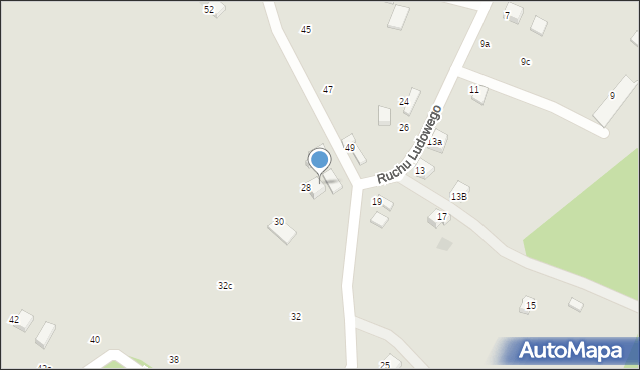 Nowy Sącz, Ruchu Ludowego, 28A, mapa Nowego Sącza