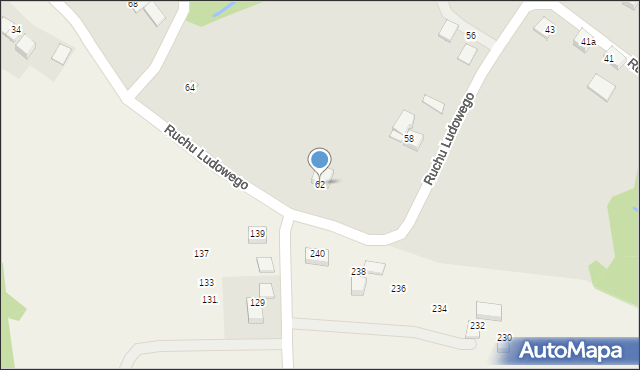 Nowy Sącz, Ruchu Ludowego, 62, mapa Nowego Sącza