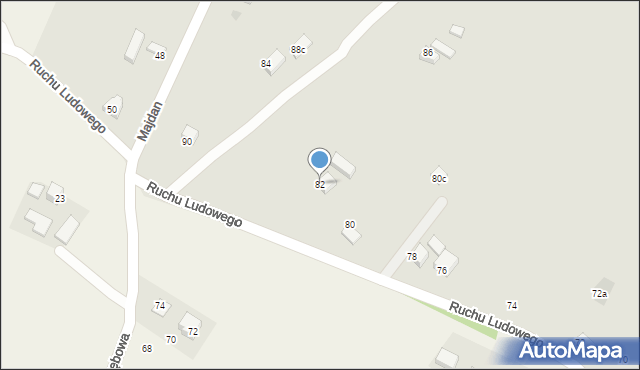 Nowy Sącz, Ruchu Ludowego, 82, mapa Nowego Sącza