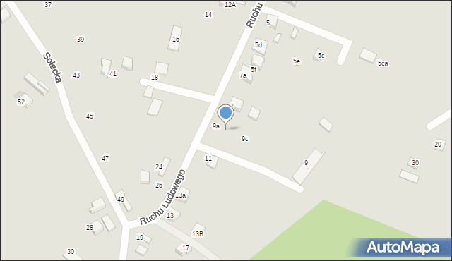 Nowy Sącz, Ruchu Ludowego, 9b, mapa Nowego Sącza