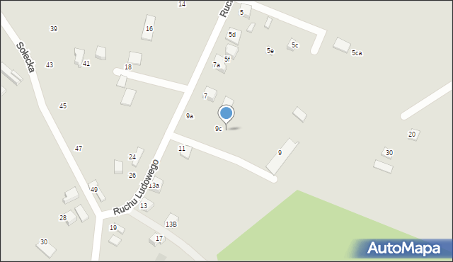 Nowy Sącz, Ruchu Ludowego, 9d, mapa Nowego Sącza