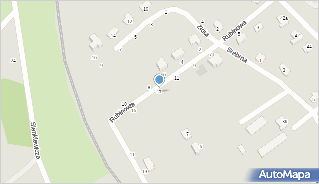 Olsztynek, Rubinowa, 13, mapa Olsztynek