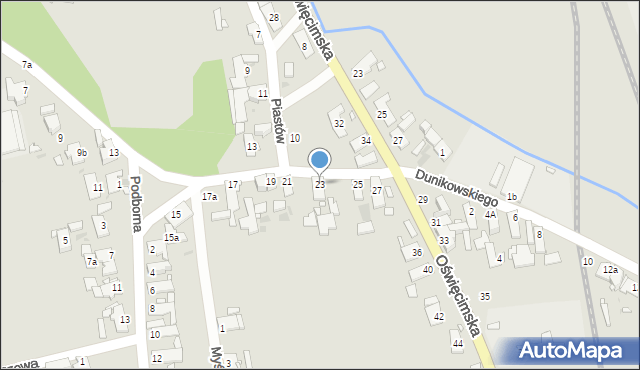 Opole, Rudzkiego Franciszka, ks., 23, mapa Opola