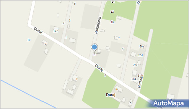 Orła, Rubinowa, 4, mapa Orła