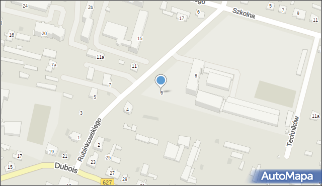Ostrów Mazowiecka, Rubinkowskiego Romana, 6, mapa Ostrów Mazowiecka