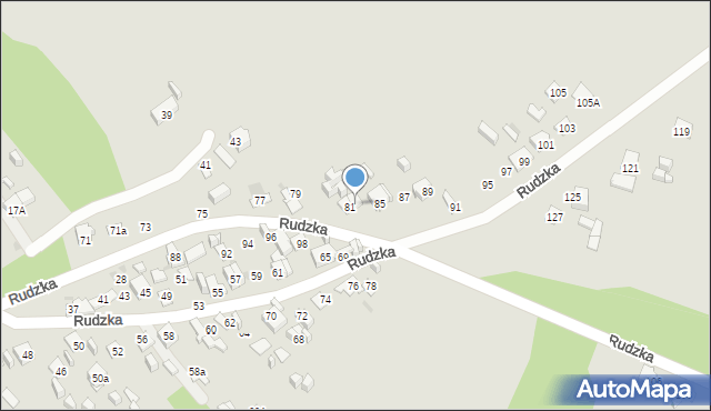 Ostrowiec Świętokrzyski, Rudzka, 83, mapa Ostrowiec Świętokrzyski