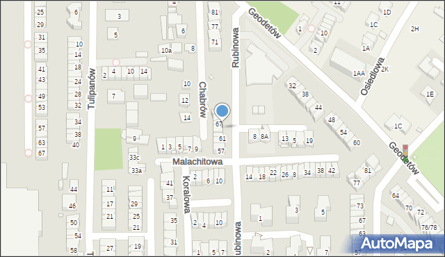 Piaseczno, Rubinowa, 65, mapa Piaseczno