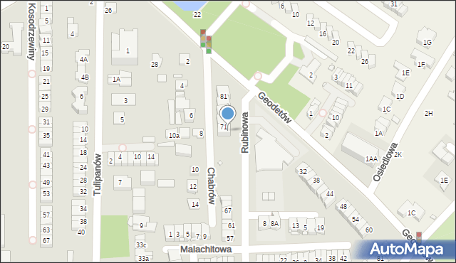 Piaseczno, Rubinowa, 73, mapa Piaseczno