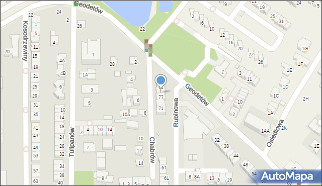 Piaseczno, Rubinowa, 79, mapa Piaseczno