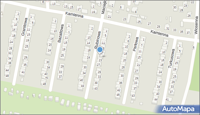 Piekary Śląskie, Rubinowa, 21, mapa Piekary Śląskie