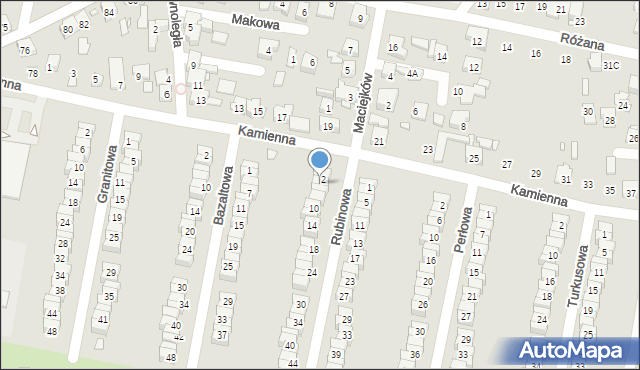 Piekary Śląskie, Rubinowa, 4, mapa Piekary Śląskie