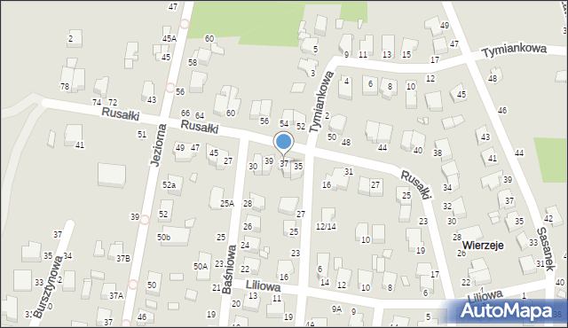 Piotrków Trybunalski, Rusałki, 37, mapa Piotrków Trybunalski