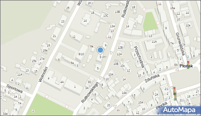 Płońsk, Rutkowskiego Leona, dr., 7, mapa Płońsk