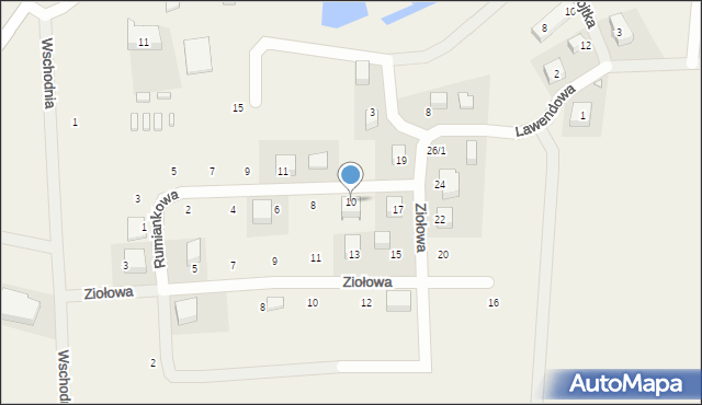 Pogorzelica, Rumiankowa, 10, mapa Pogorzelica