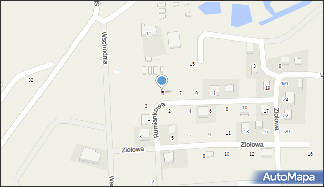 Pogorzelica, Rumiankowa, 5, mapa Pogorzelica