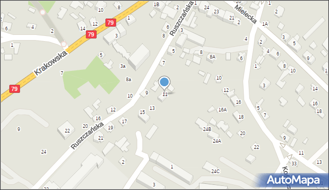 Połaniec, Ruszczańska, 11, mapa Połaniec