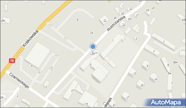 Połaniec, Ruszczańska, 23, mapa Połaniec