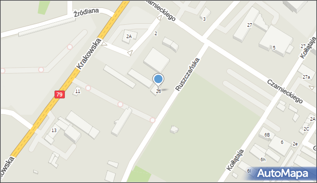 Połaniec, Ruszczańska, 26, mapa Połaniec