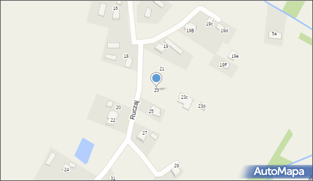 Poręba Wielka, Ruczaj, 23, mapa Poręba Wielka