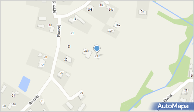 Poręba Wielka, Ruczaj, 23d, mapa Poręba Wielka