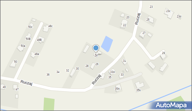 Poręba Wielka, Ruczaj, 24, mapa Poręba Wielka