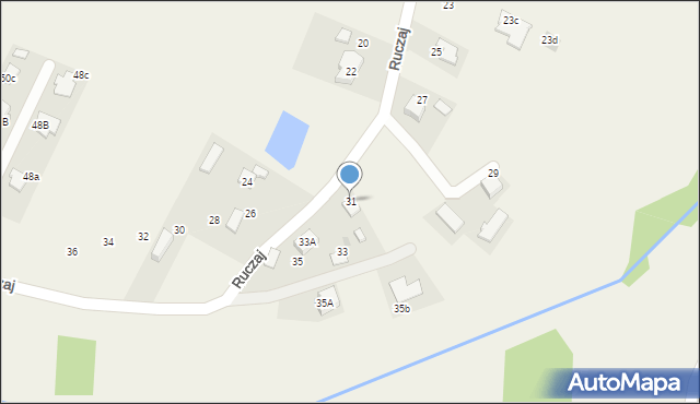 Poręba Wielka, Ruczaj, 31, mapa Poręba Wielka