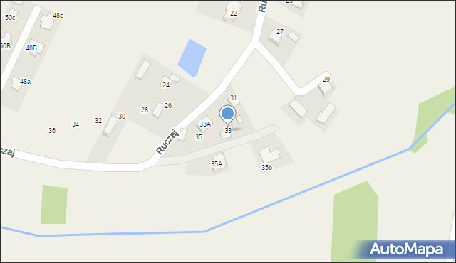 Poręba Wielka, Ruczaj, 33, mapa Poręba Wielka