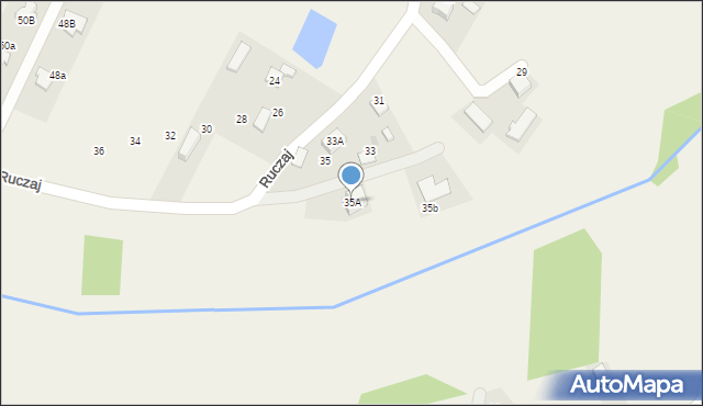Poręba Wielka, Ruczaj, 35A, mapa Poręba Wielka