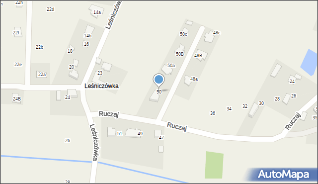 Poręba Wielka, Ruczaj, 50, mapa Poręba Wielka