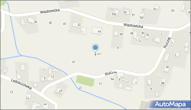 Poręba Wielka, Ruczaj, 8, mapa Poręba Wielka