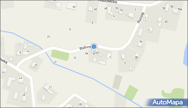 Poręba Wielka, Ruczaj, 9, mapa Poręba Wielka