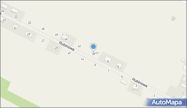 Porzecze, Rubinowa, 10, mapa Porzecze