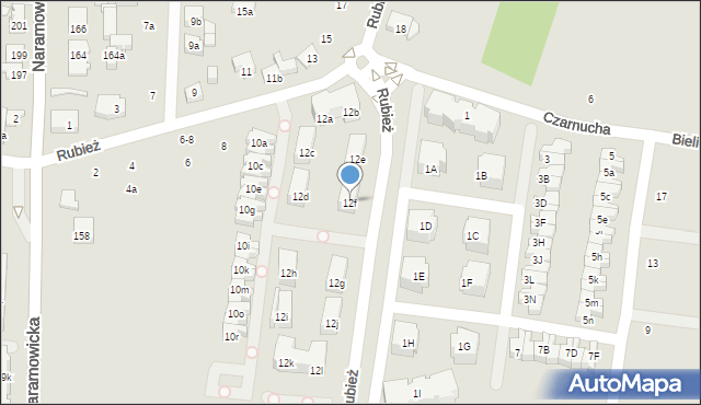 Poznań, Rubież, 12f, mapa Poznania