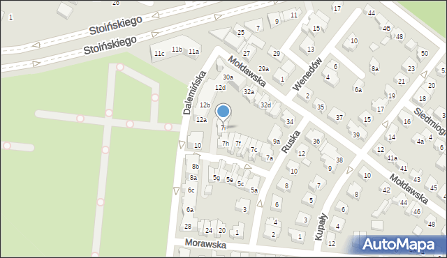 Poznań, Ruska, 7i, mapa Poznania