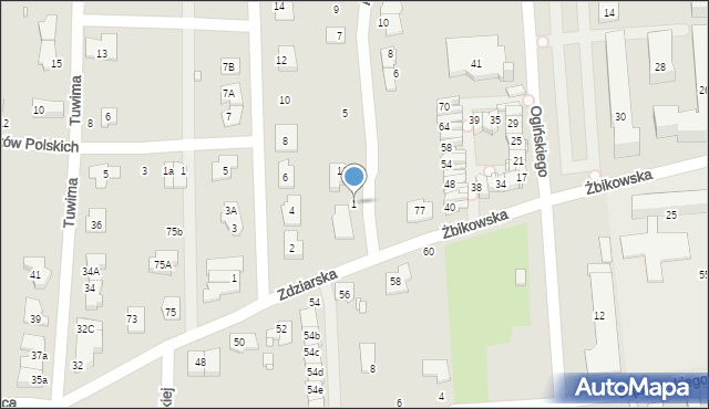 Pruszków, Rumiankowa, 1, mapa Pruszków