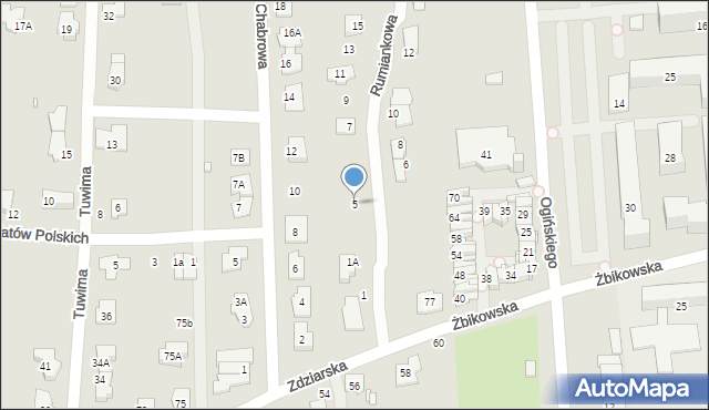 Pruszków, Rumiankowa, 5, mapa Pruszków