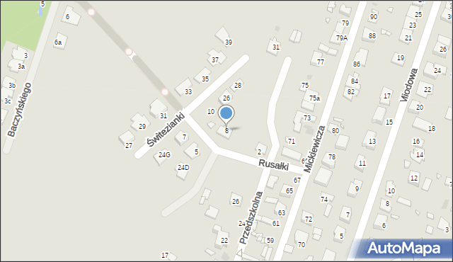 Pruszków, Rusałki, 8, mapa Pruszków