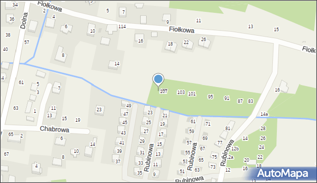 Przeginia Duchowna, Rubinowa, 109, mapa Przeginia Duchowna