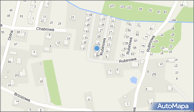 Przeginia Duchowna, Rubinowa, 35, mapa Przeginia Duchowna